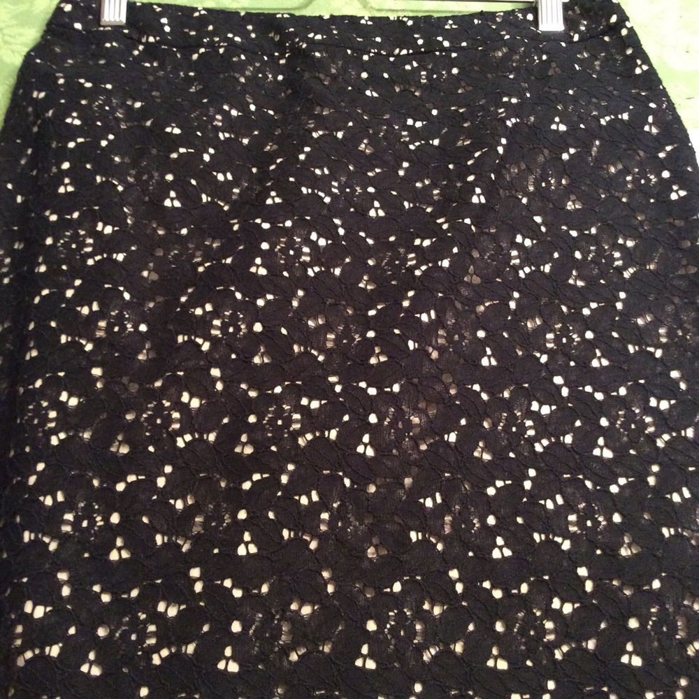 Black lace skirt